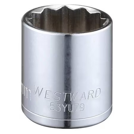 Westward 53Yu79 Westward 1/2 In Drive, 28Mm Triple Square Metric Socket, 12