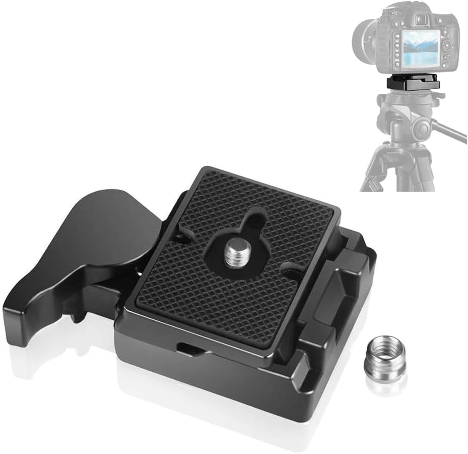 323 RC2 Quick Release Plate, Metal Rapid Adapter with 1/4" and 3/8" Camera Screw
