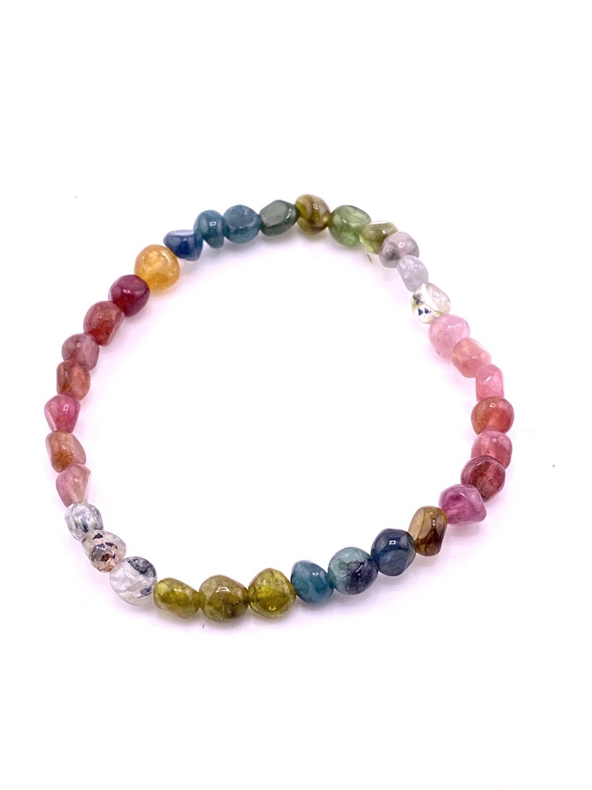 Natural Tourmaline Gemstone 4-6mm Beads Made 15CM Circular Length Bracelet