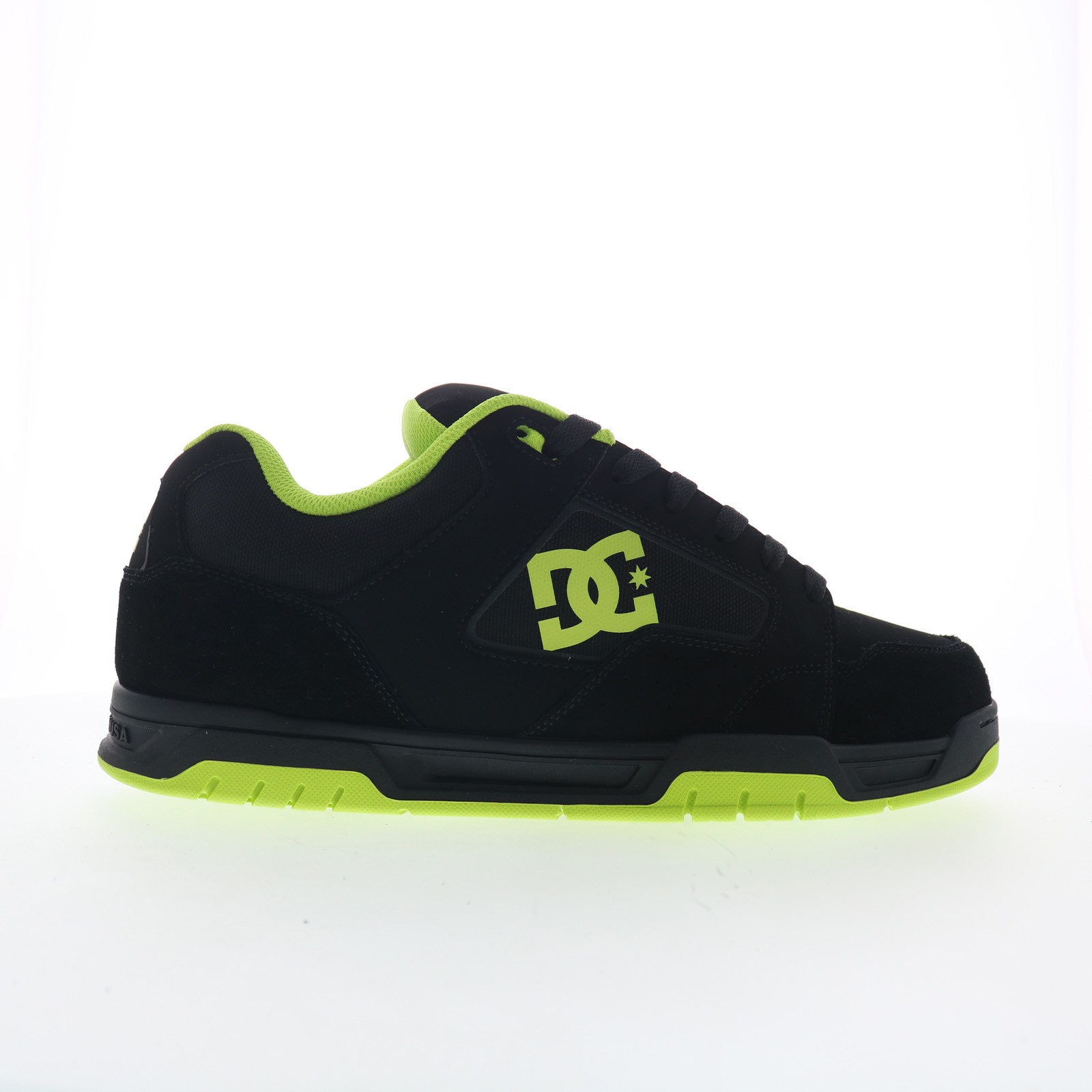 DC Coiler DC03011002-BLKLIM Mens Black Nubuck Skate Inspired Sneakers Shoes 13