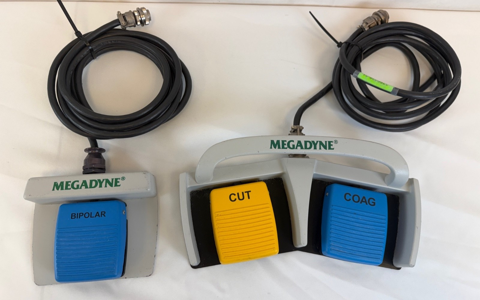 Pair of Megadyne Megapower 1000 Bipolar & Monopolar Footpedals Foot Switches