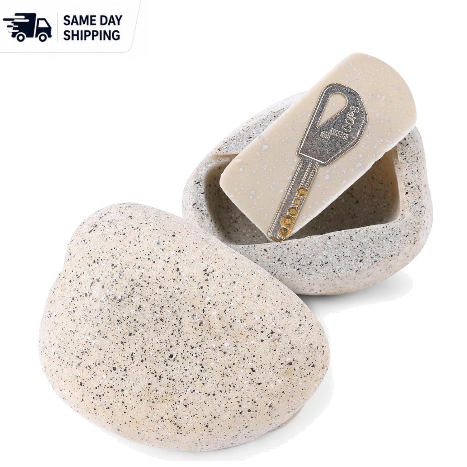 Realistic Fake Rock Key Hider Safe - Waterproof Outdoor Key Storage Solution