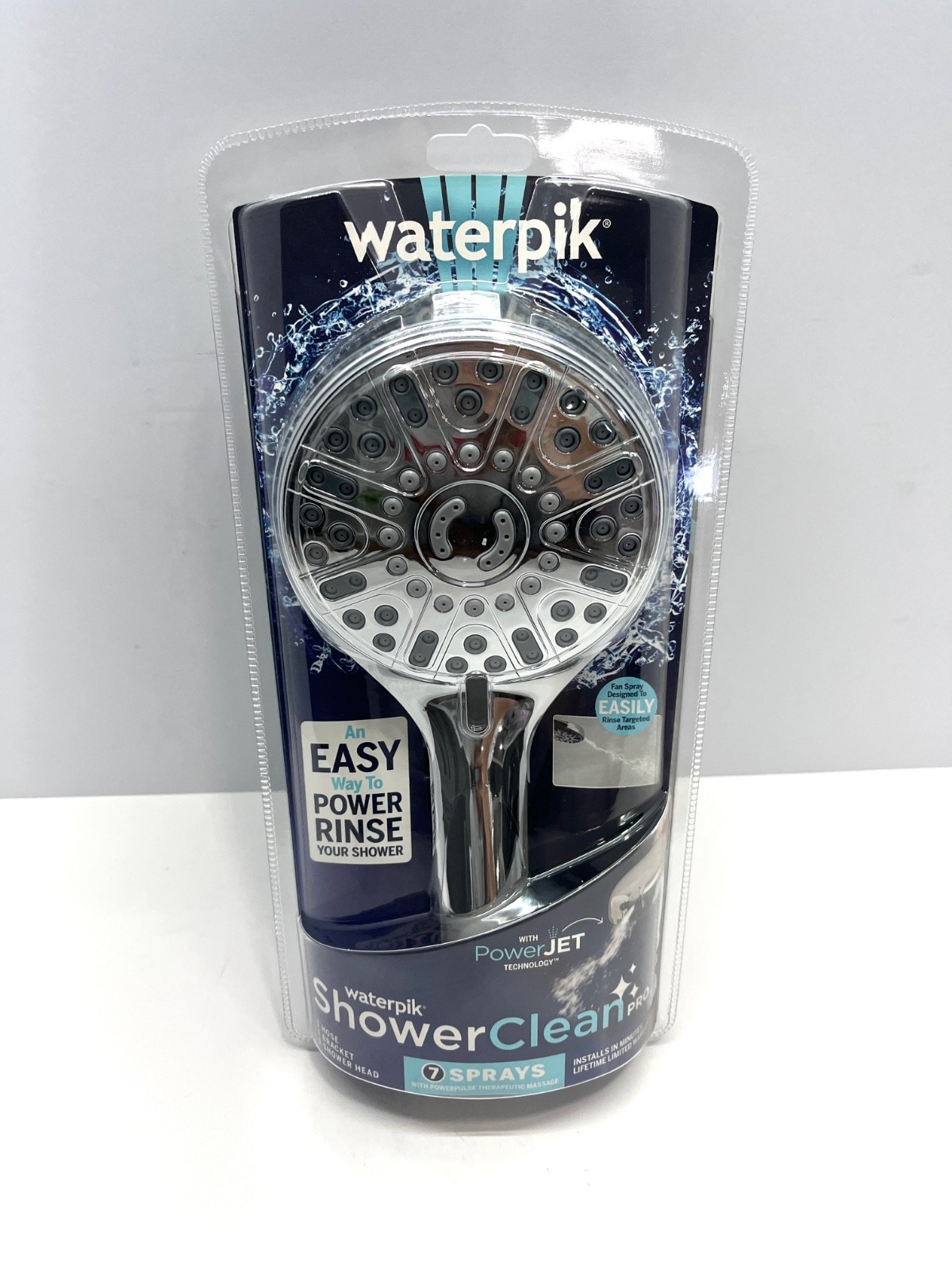 NEW Waterpik Shower Clean Pro Shower Head, 7 Spray, 6' Hose, Nickel, QCW-763ME