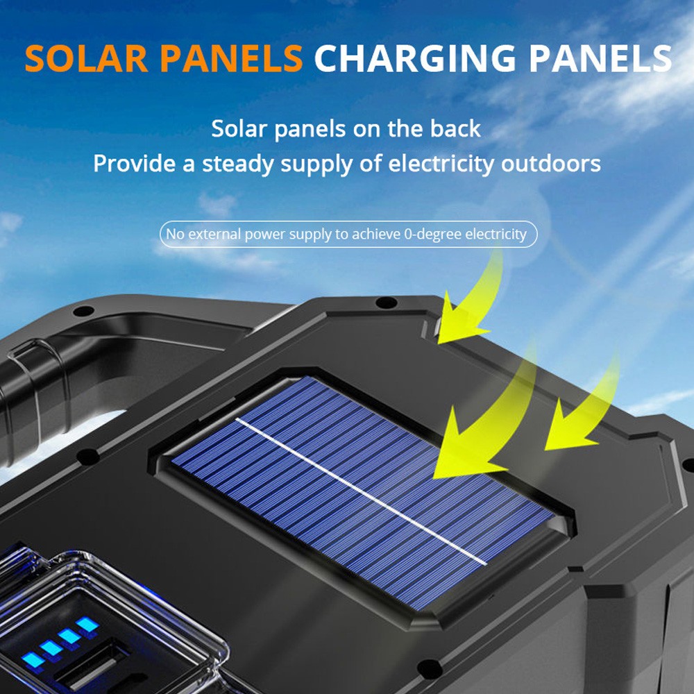 Solar Power LED Camping Lamp Flashlight Tent Light Lantern Rechargeable ASW