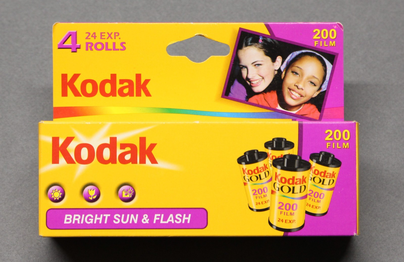 Kodak Gold 200 35mm Color Film 4 Sealed 24-Exp Rolls EXPIRED 2007