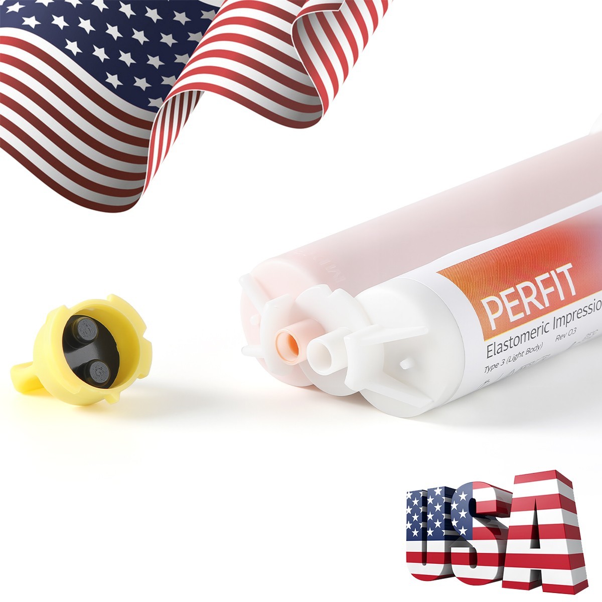 Dental Light Body Elastomeric Impression Material Cartridges Fast / Normal Set
