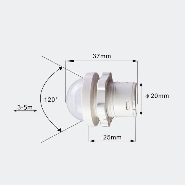 PIR Infrared Motion Sensor Detector Smart Switch AC 110V Light Lamp Switch Auto