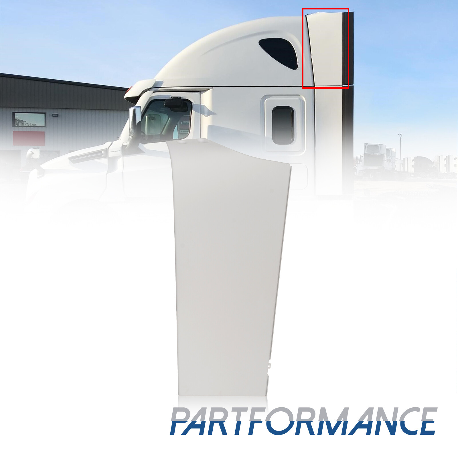 Left Driver Side Cab Air Deflector Upper Fairing For Freightliner Cascadia 2018+