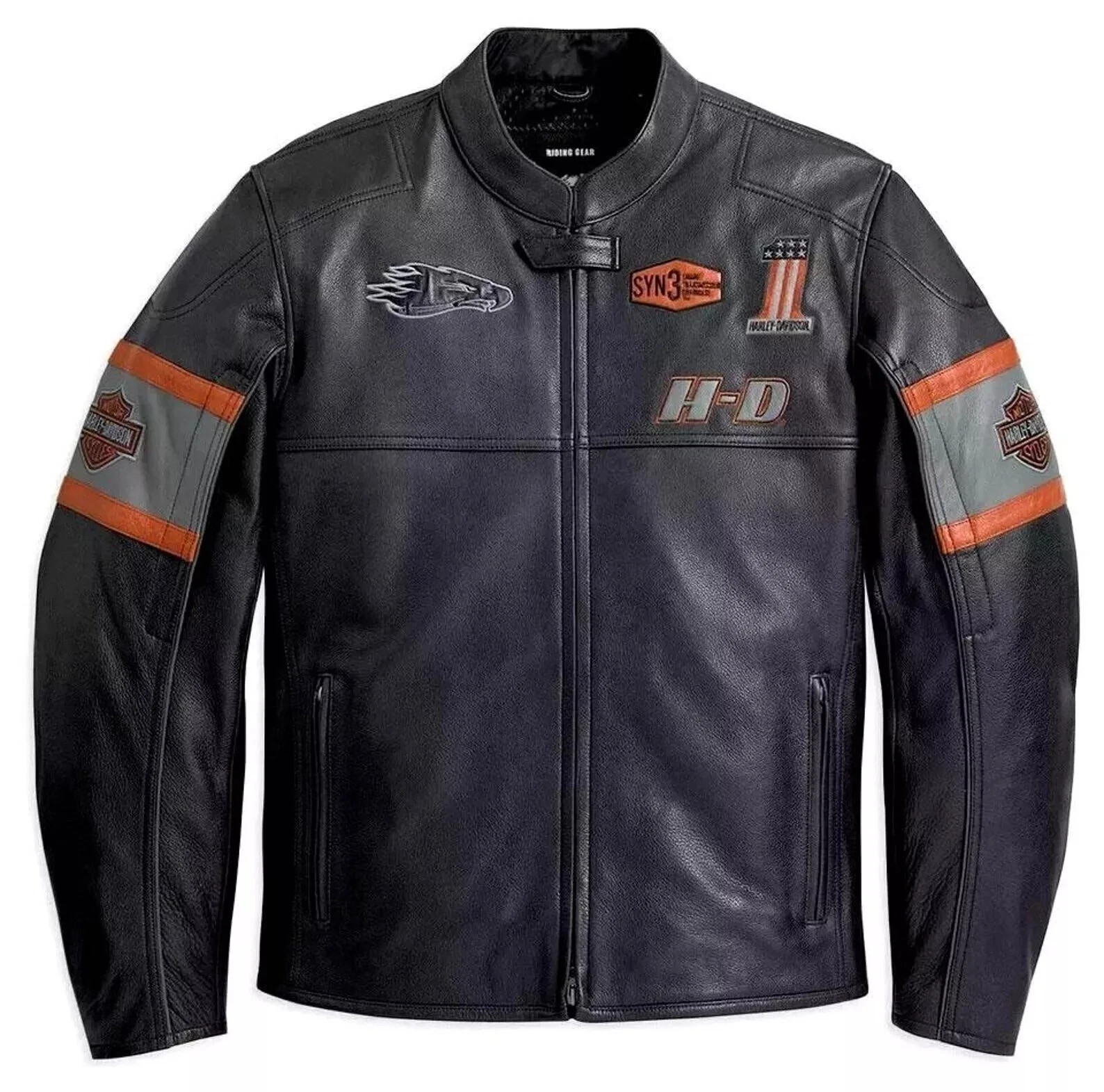Harley Davidson Men's Screaming Eagle Genuine Cowhide Leather Motorcycle Jacket