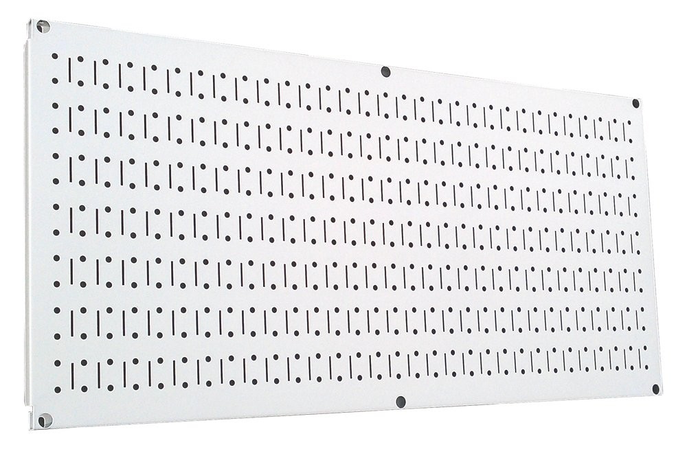 Wall Control Pegboard 16in x 32in Horizontal White Metal Pegboard Tool Board