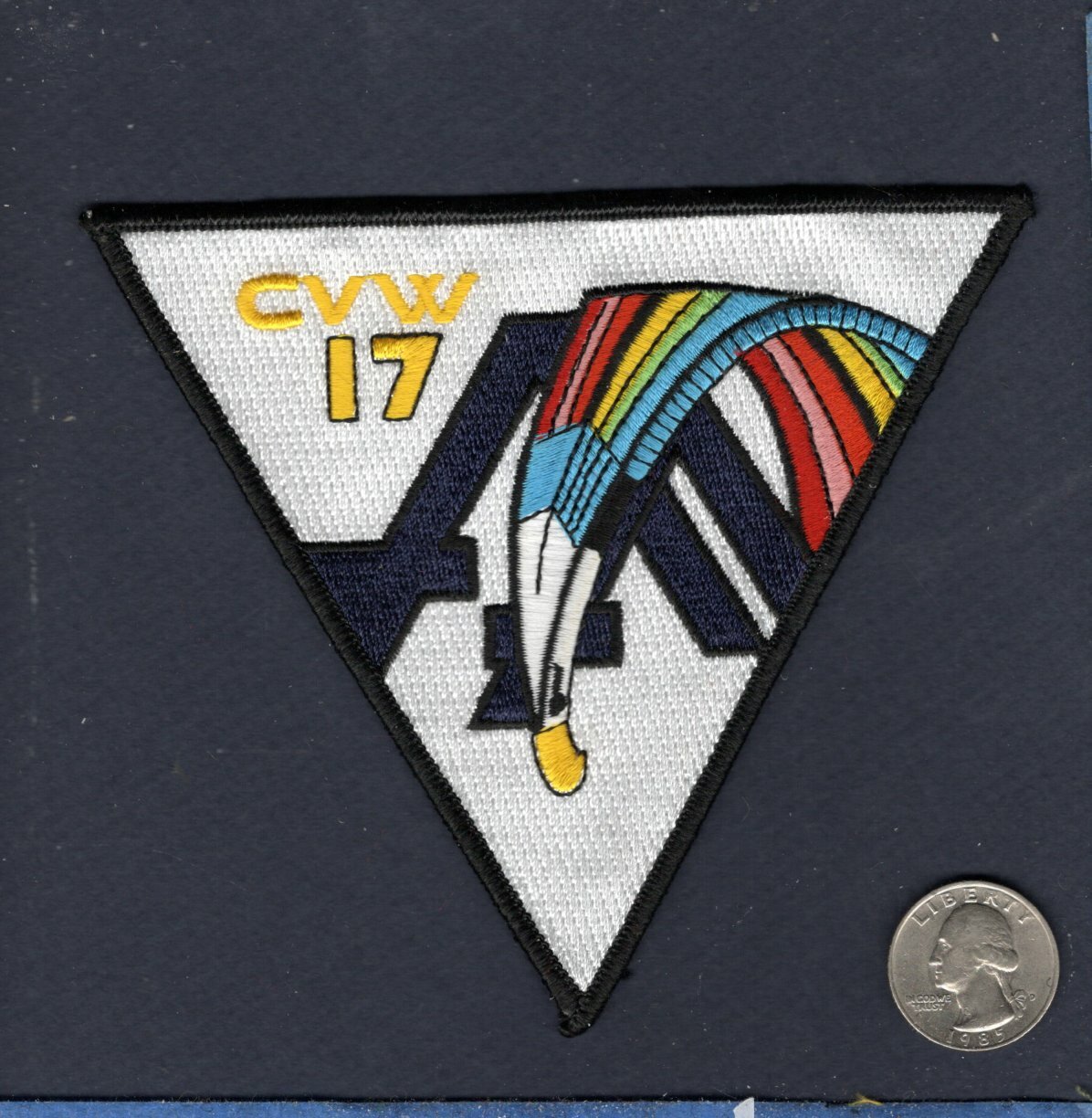 Original CVW-17 CARRIER AIR WING 17 US Navy Aircraft Carrier Squadron 4.5" Patch