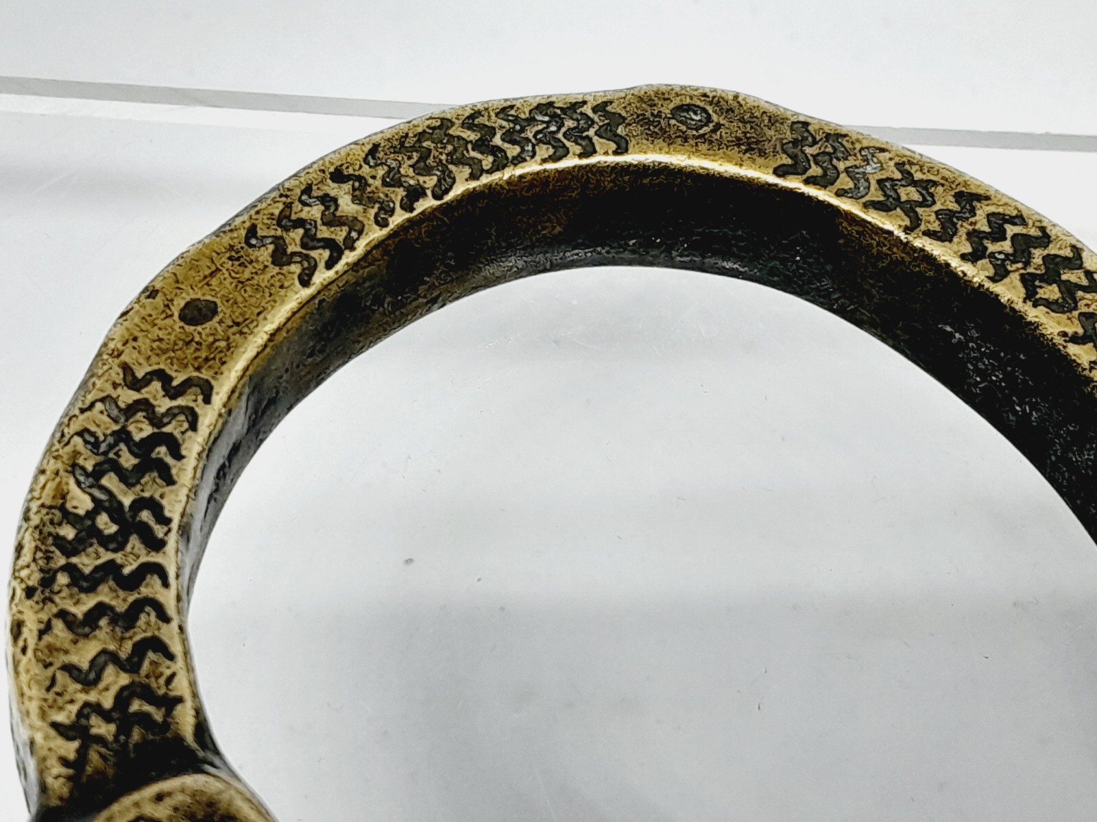 WEST AFRICIAN BRASS MONEY RING - 1800'S