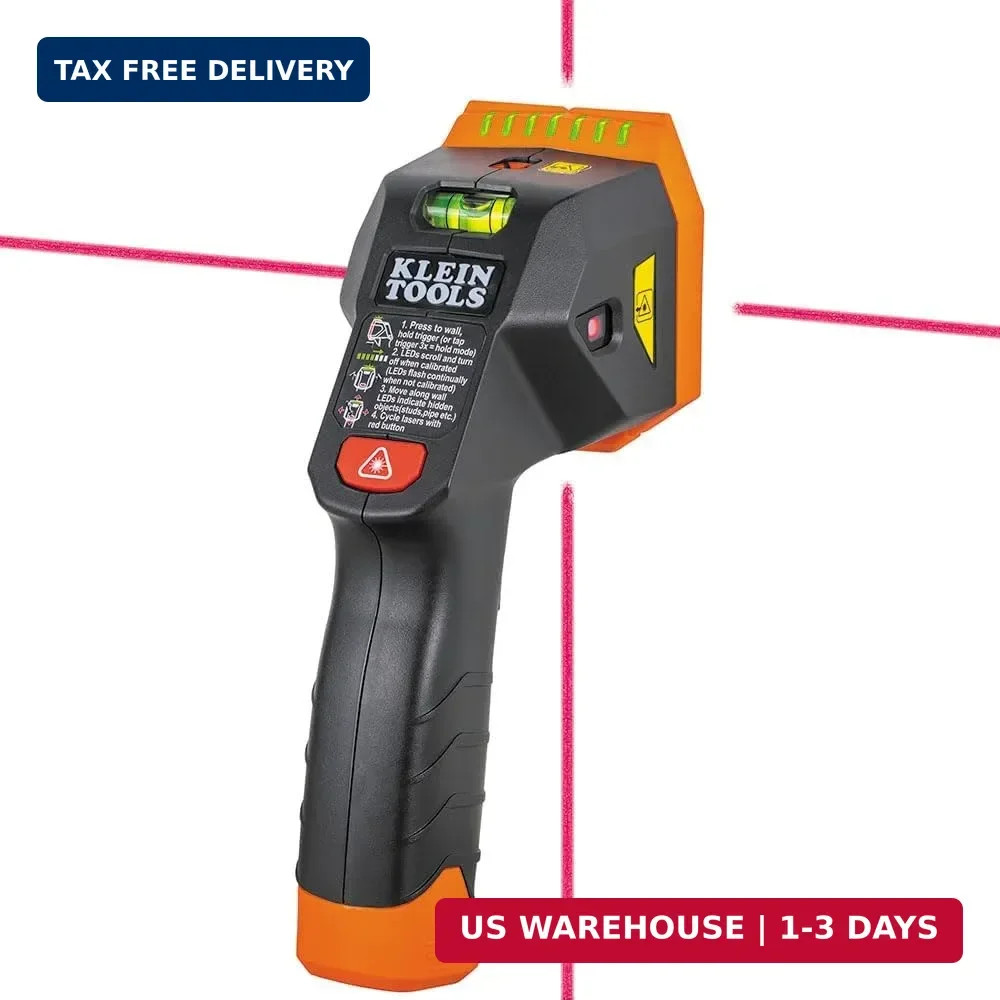 Klein Tools ESF150LL Electronic Stud Finder with Cross-Line Lasers, Bubble Level