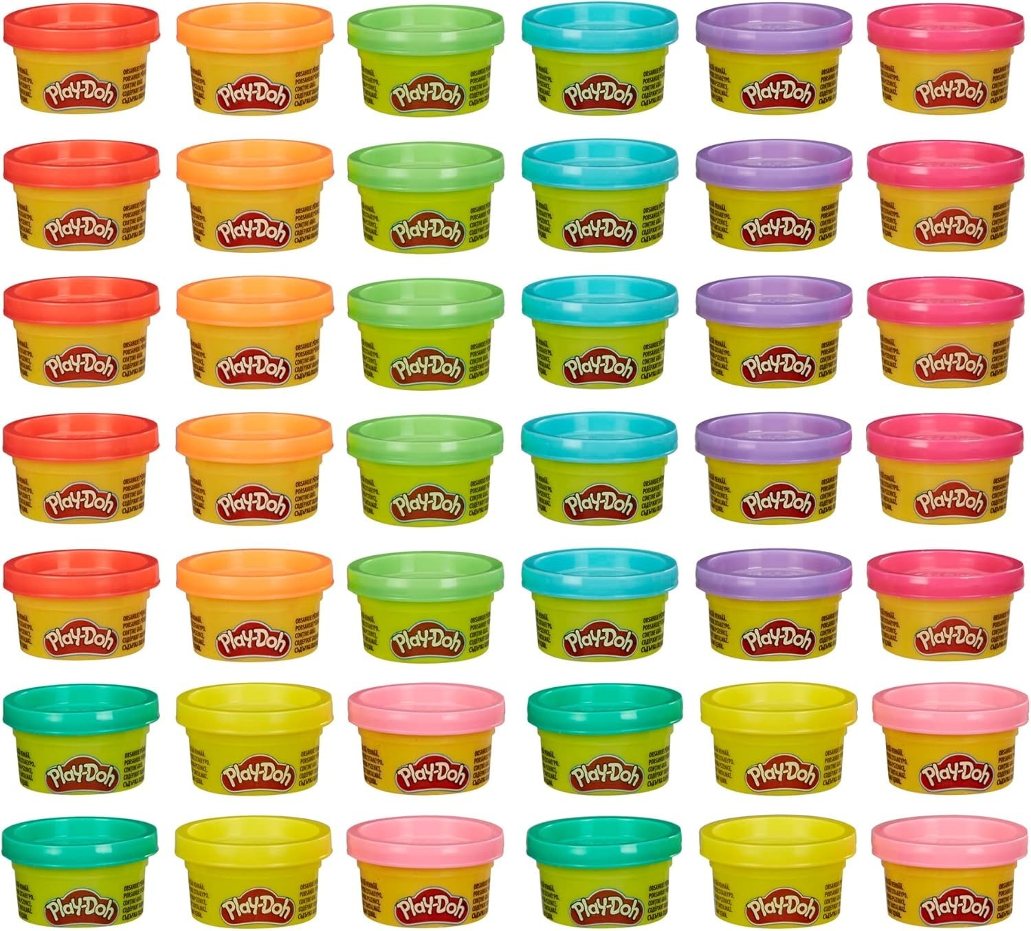 "Play Doh Bulk Handout 42-Pack of 1-Ounce Modeling Compound Cans, Back to School
