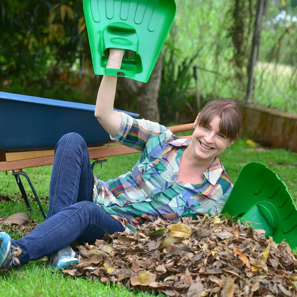 GARDEASE Leaf Scoops Premium Ergonomic Large Hand Held Rakes for Fast Leaf,
