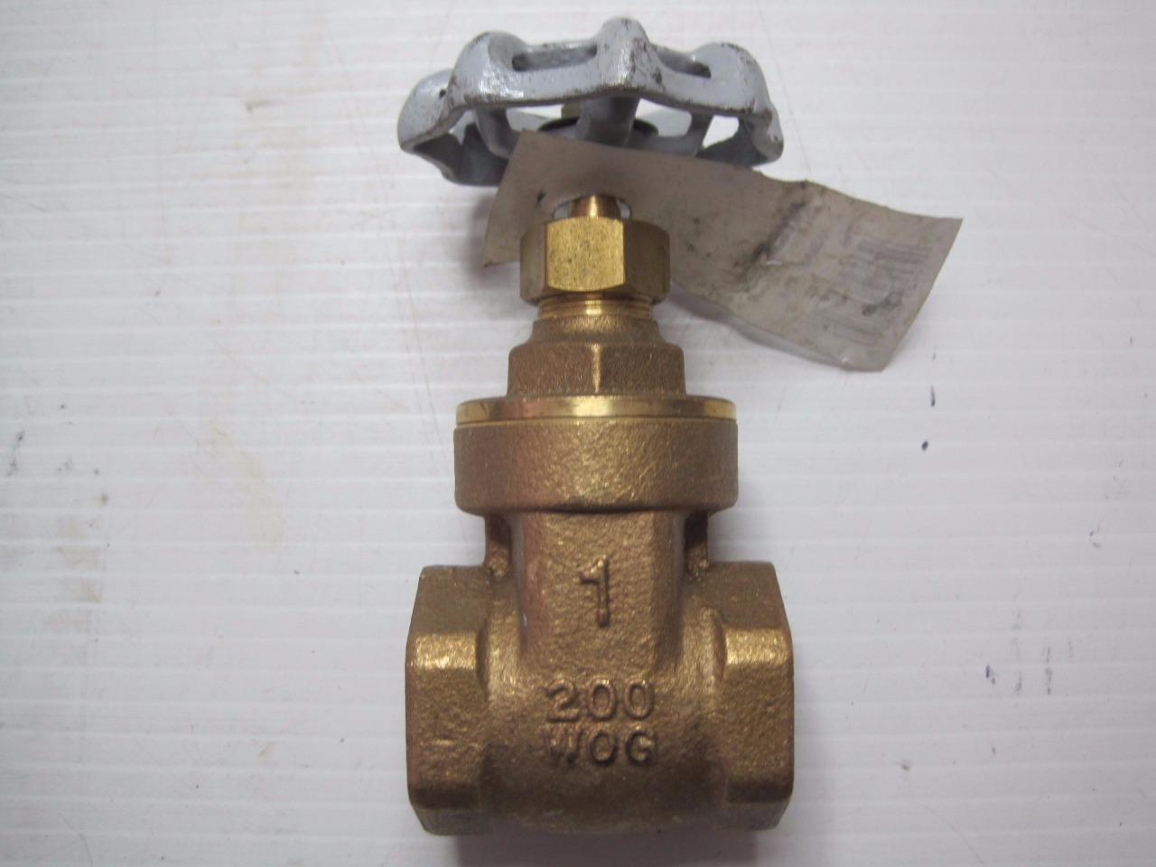 8614 Nibco TI8 TI 8 Brass Bronze 200 WOG 1" 1 inch NPT Full Port Gate Valve NOS