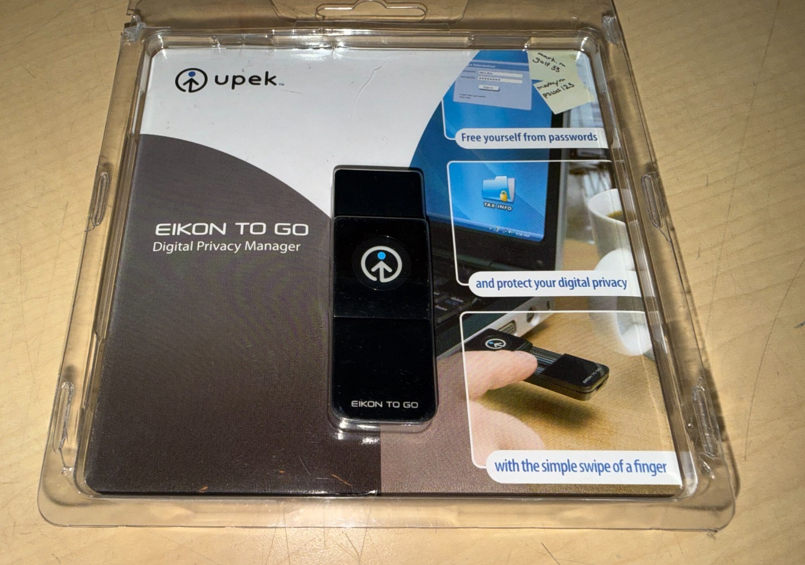 UPEK Eikon To Go Digital USB Fingerprint Reader UPE-TCRD4CA1H6A3