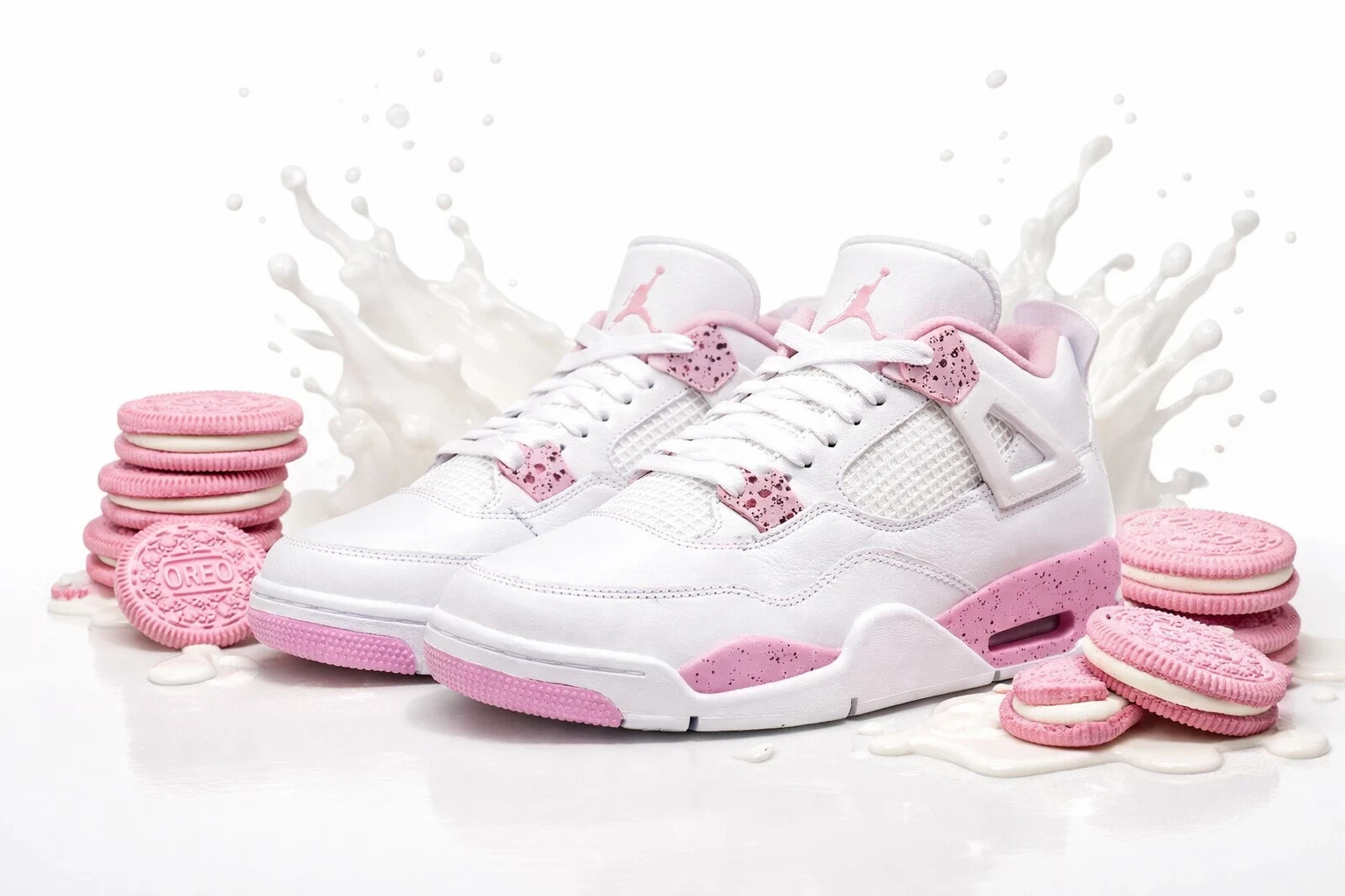 Jordan 4 Retro White Pink Oreo Women's All Size US 5.5-11