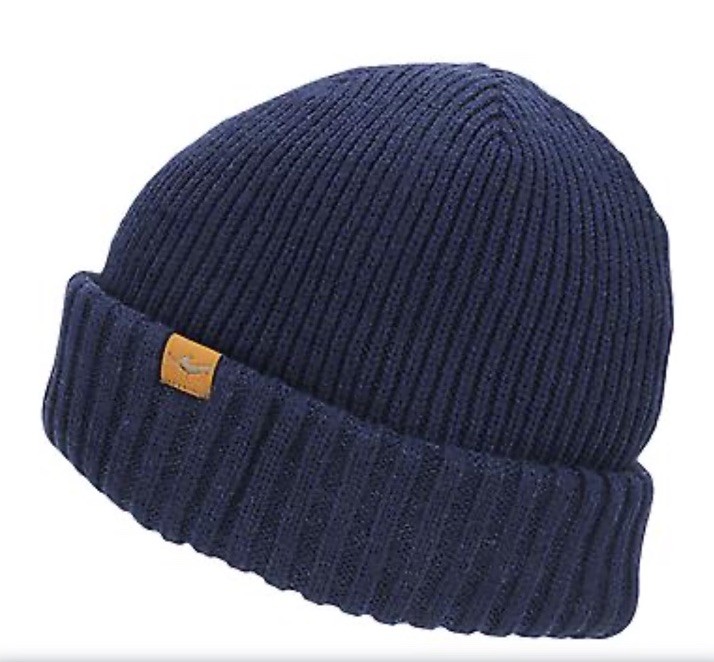 SealSkinz Bacton Waterproof Cold Weather Roll Cuff Beanie -  L/XL 58-61 Cm Blue