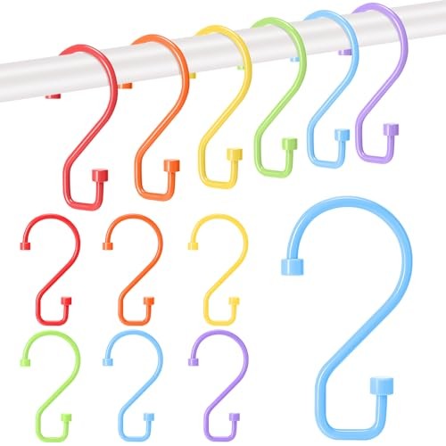 12 Pcs Colorful S Hooks Hanging Stainless Steel Multi Functional Metal Classic