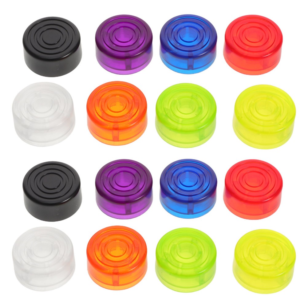 16Pcs Plastic Push Button Caps for Guitar Pedal Footswitch Durable and Colorful