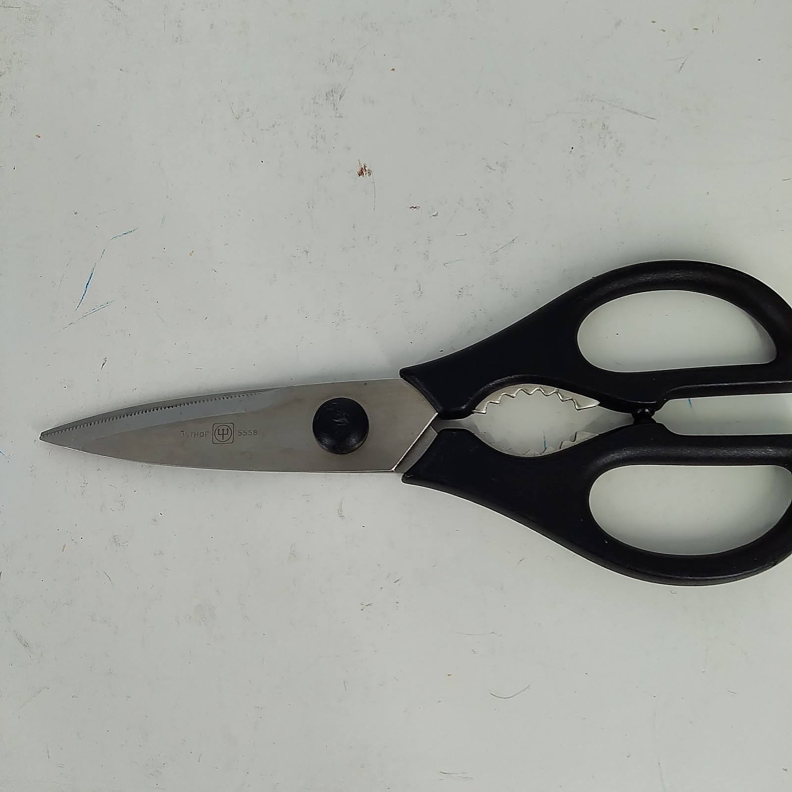 Wusthof Kitchen Shears Scissors 5558 Germany Take Apart Nut Cracker Black