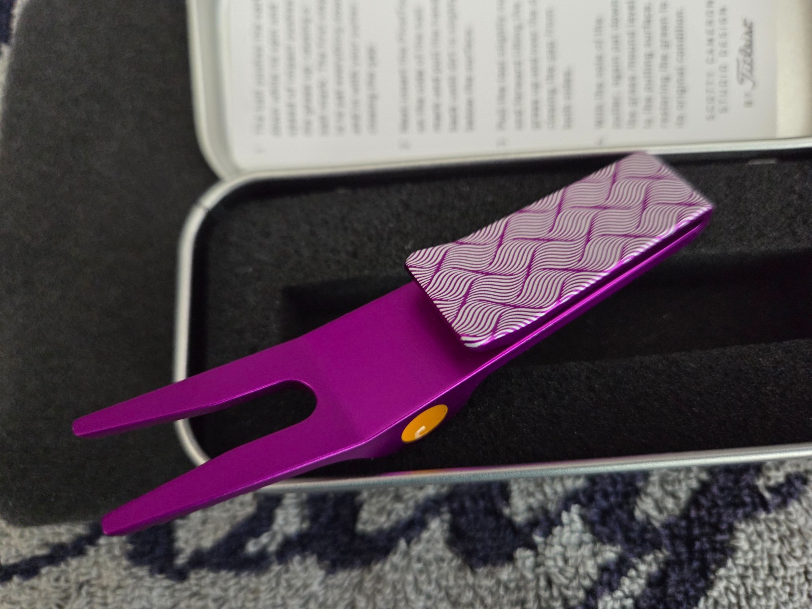Rare Scotty Cameron Gallery Pink Violet Wavy Pivot/Divot Tool⛳⛳⛳