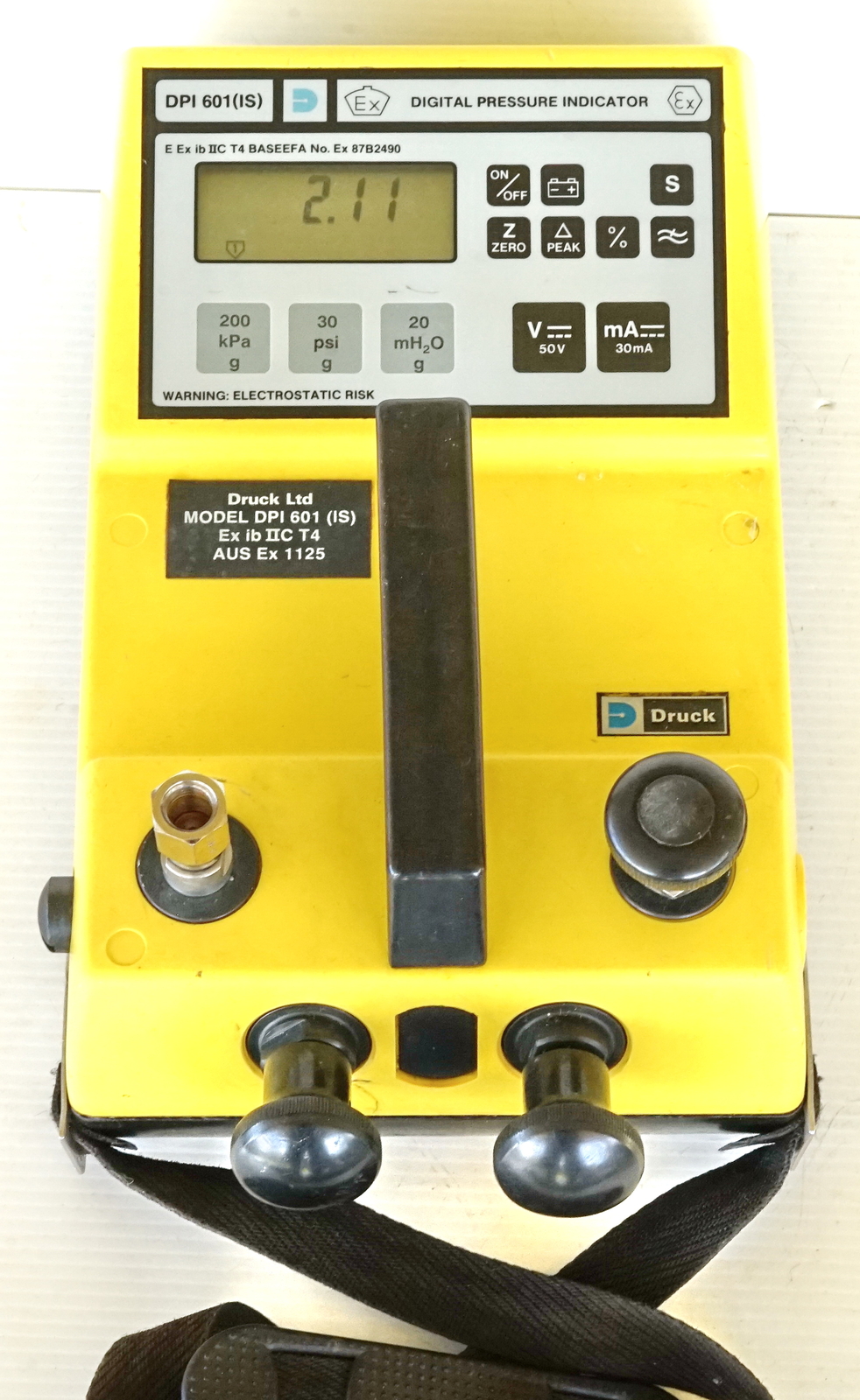 Druck DPI-601IS 0-30psi Intrinsically Safe Portable Pressure Calibration meter