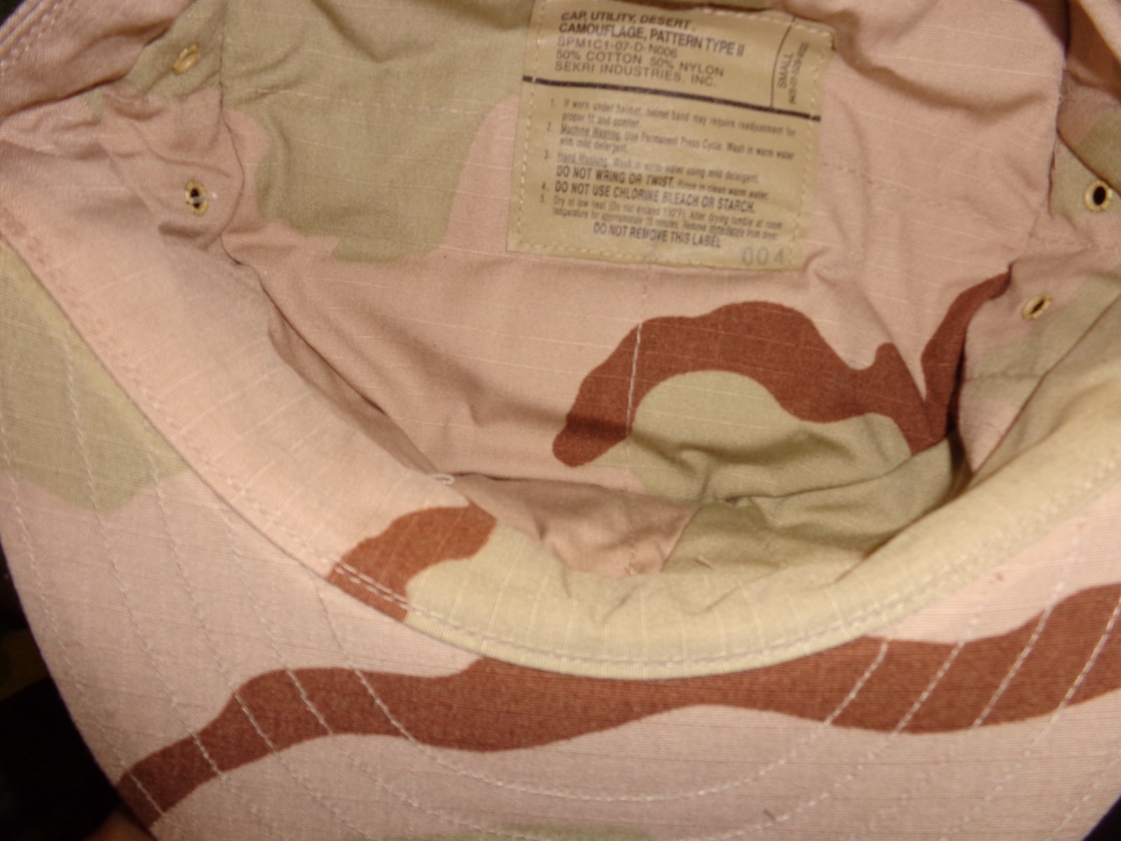 8 POINT COVER SEAL SUBDUDED TRIDENT DEVICE HAT CAP TRI COLOR TAN SWCC SMALL NWT