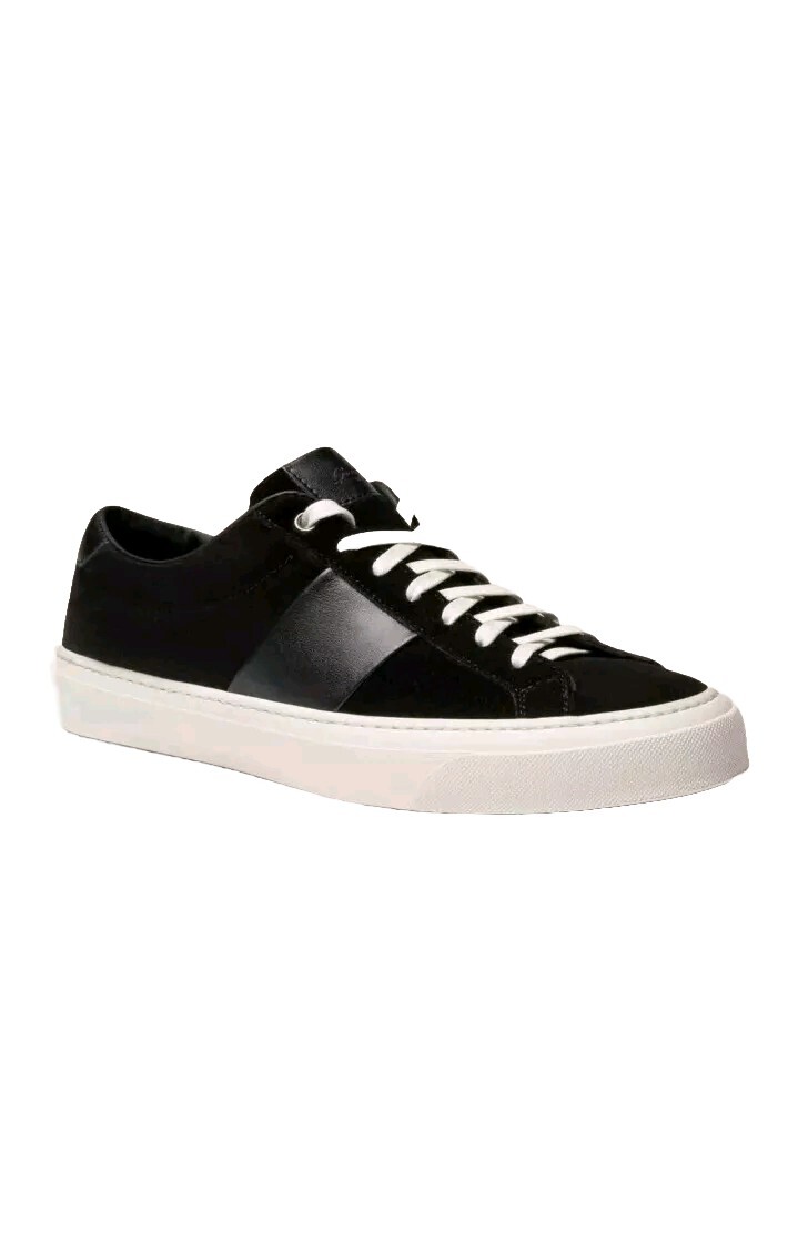 Good Man Brand Legacy Lo Top Midtown Sneakers Black Suede Vachetta Men's 14