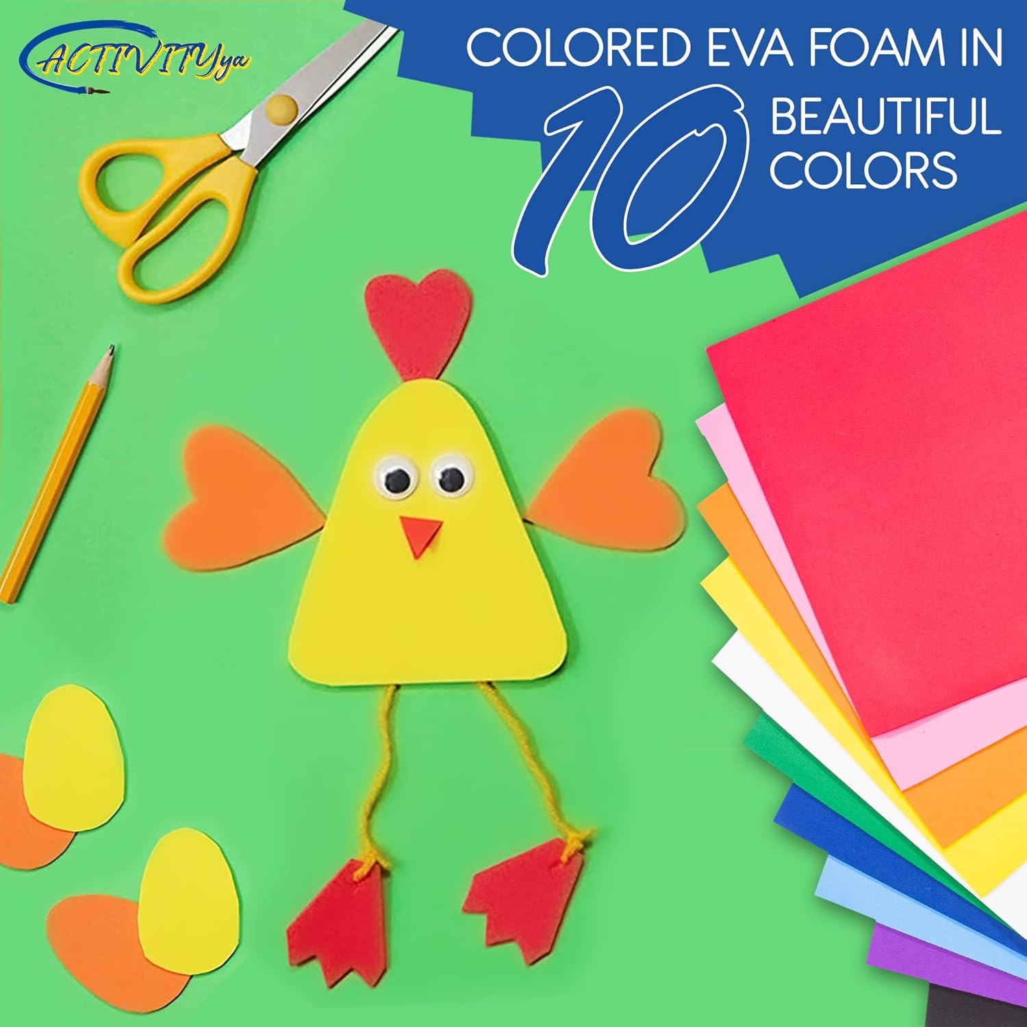 White EVA Foam Sheets, 9 X 12 Inch, 2Mm Thick Handicraft Foam Paper for Arts and