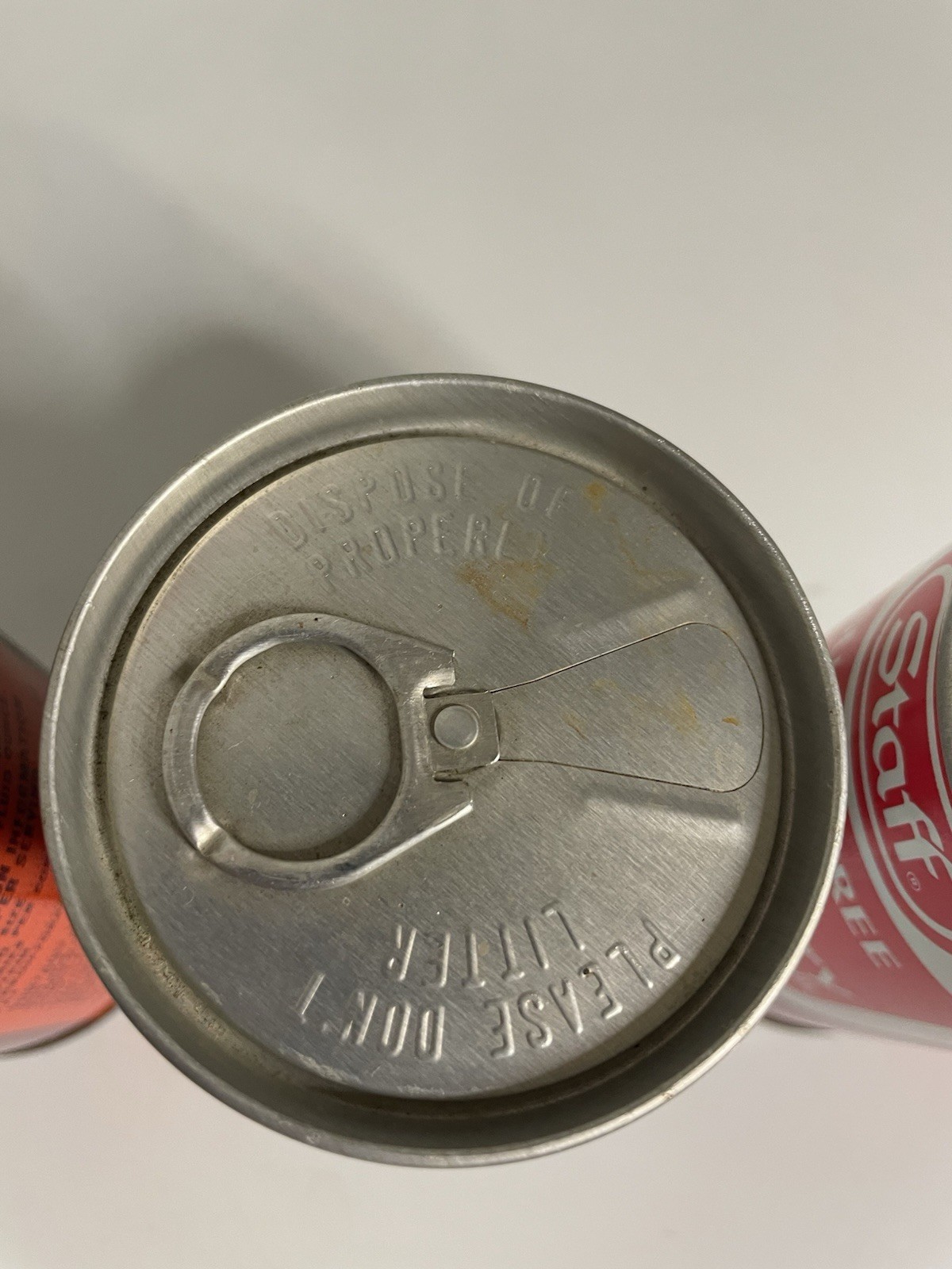 3-Staff Sugar Free-cherry Soda Cans Unopened-empty-Error