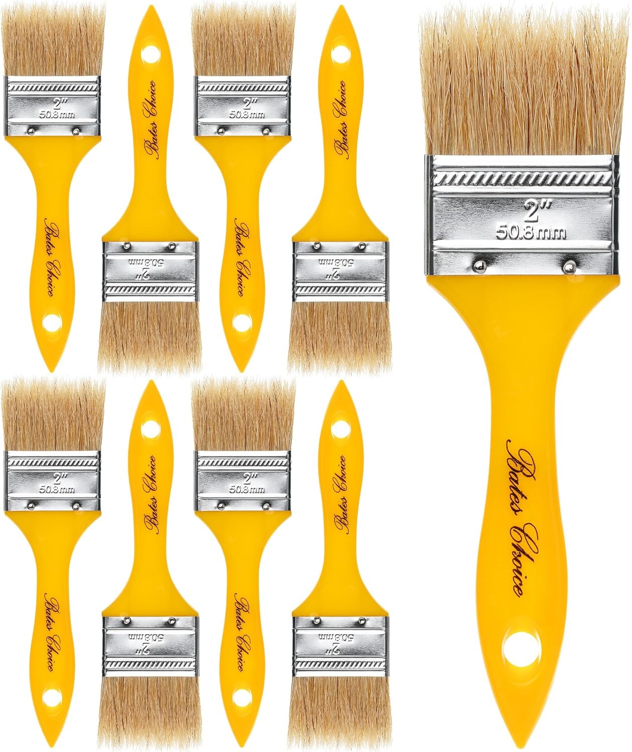 Chip Paint Brushes,2 Inch, 9 Pack,Plastic Handle Chip Brush,Brushes for Painting