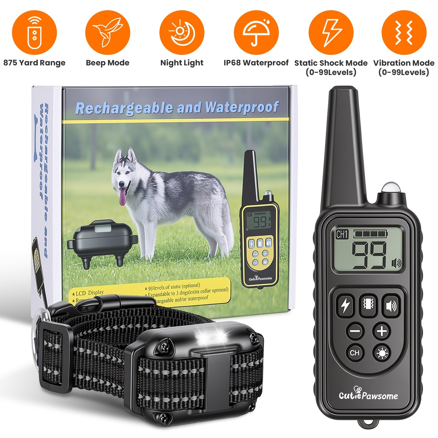 Dog Training Collar with Remote Dog Training Collar for Medium and Small Dogs