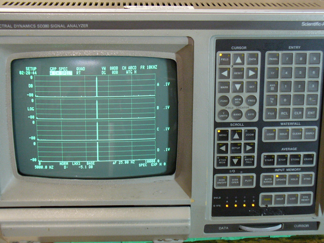 Spectral Dynamics SD380Z 4 Channel Dynamic Signal Analyzer FFT Signal Generator