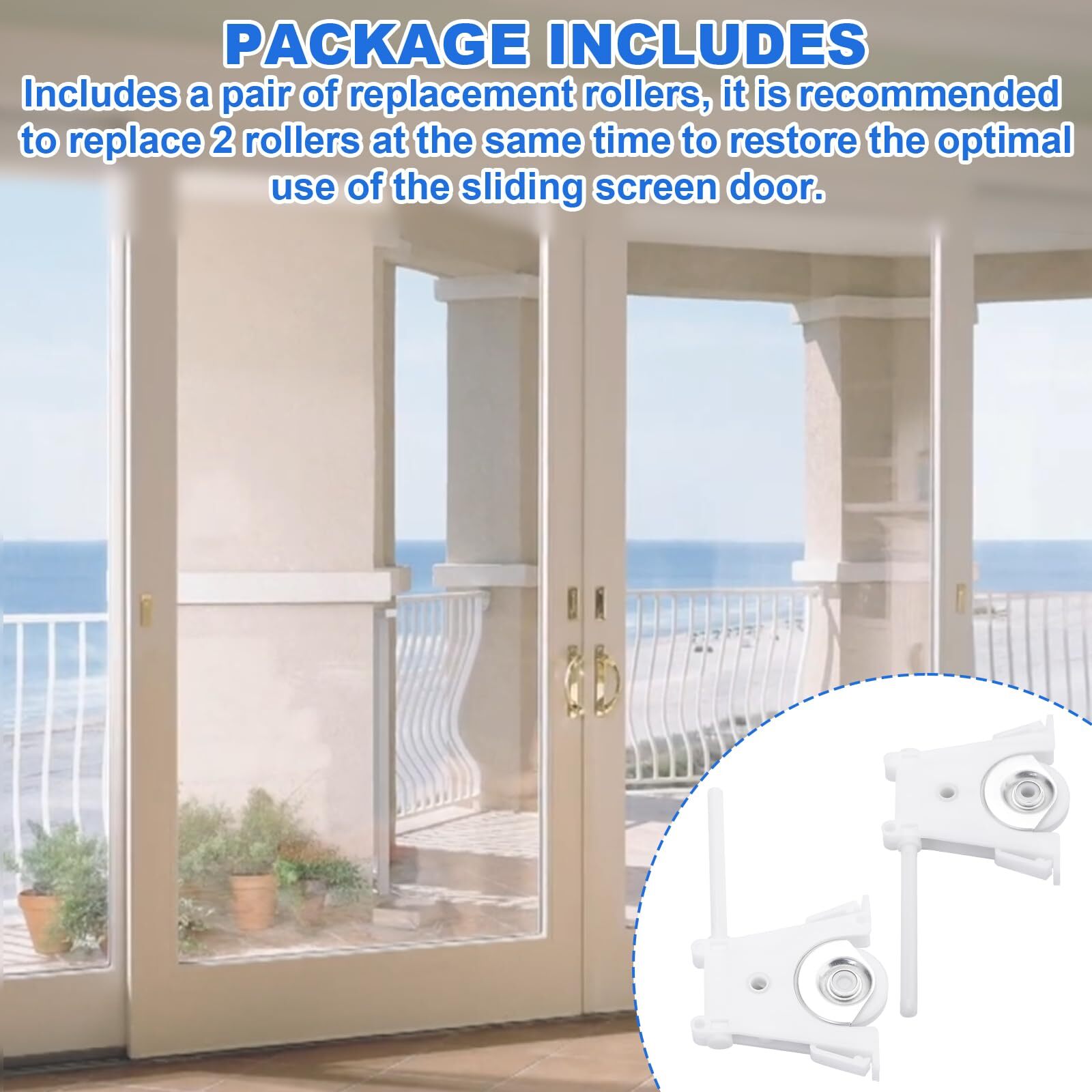 Lower Sliding Screen Door Roller Assembly Replace for Andersen Screen Door Pa...