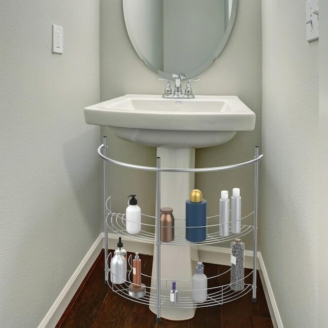 Creative Ware Metal Pedestal Sink Organizer - Chrome
