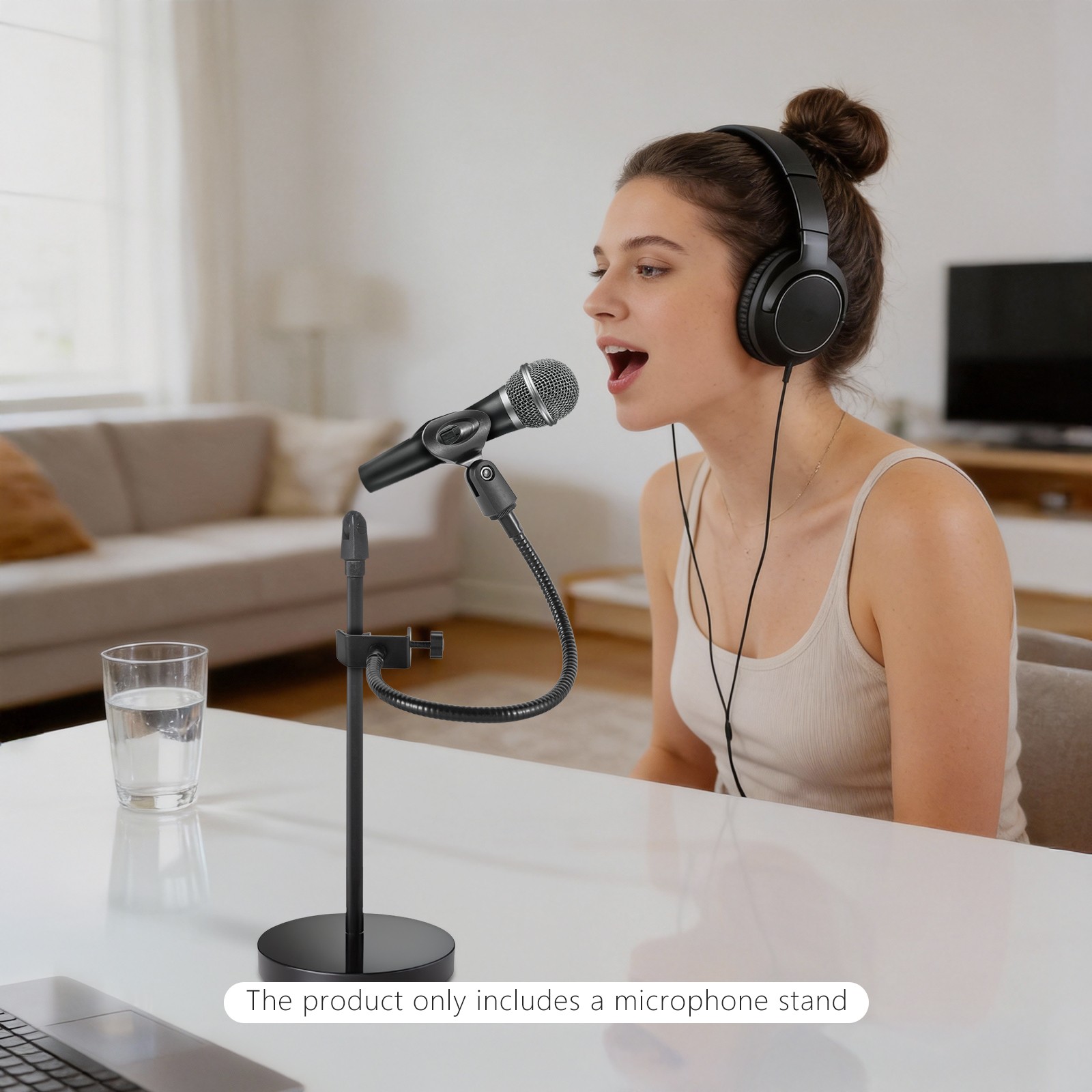 Adjustable Microphone Stand with Desk Clamp for Radio Broadcasting