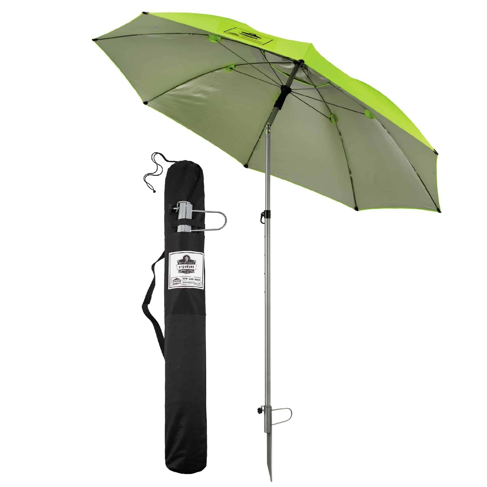 Industrial Umbrella 84" Diameter Lightweight Lime - Worker Safety Gear