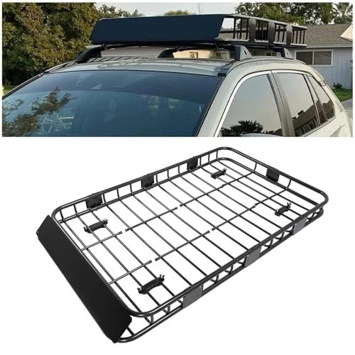 59" x 39" x 5.1" Universal Adjustable Roof Rack Cargo Carrier | Basket with Exte