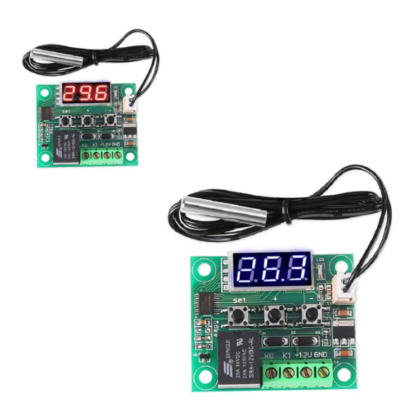 2Pcs XH-W1209 DC12V Digital Temp Thermostat Temperature Control Switch Plate B