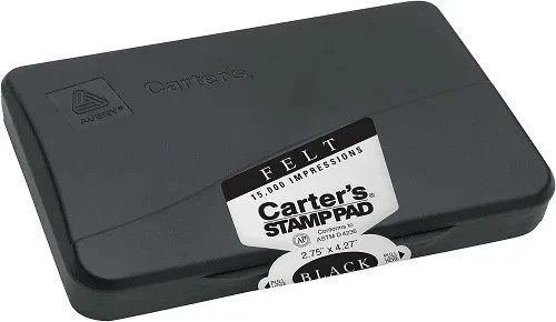 Lot of 4 Carter's Felt Black Stamp Pad, 2.75 x 4.27 Inches (21081)