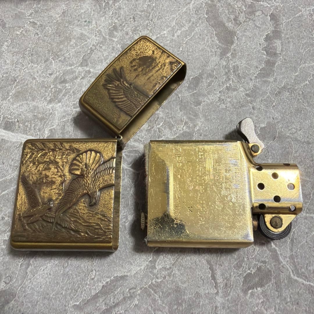 ZIPPO Eagle Engraved Metal Inlay