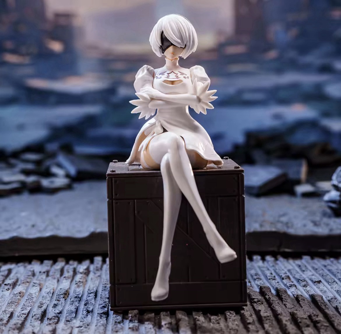 NieR Automata 2B Figure 15cm Anime PVC Statue YoRHa No.2 Type B Sitting Model