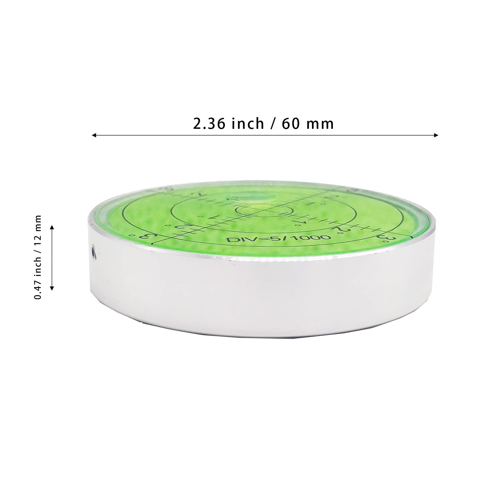 Aluminium High Precision Horizontal Leveler Bubble Level Tool Circle Round 2....