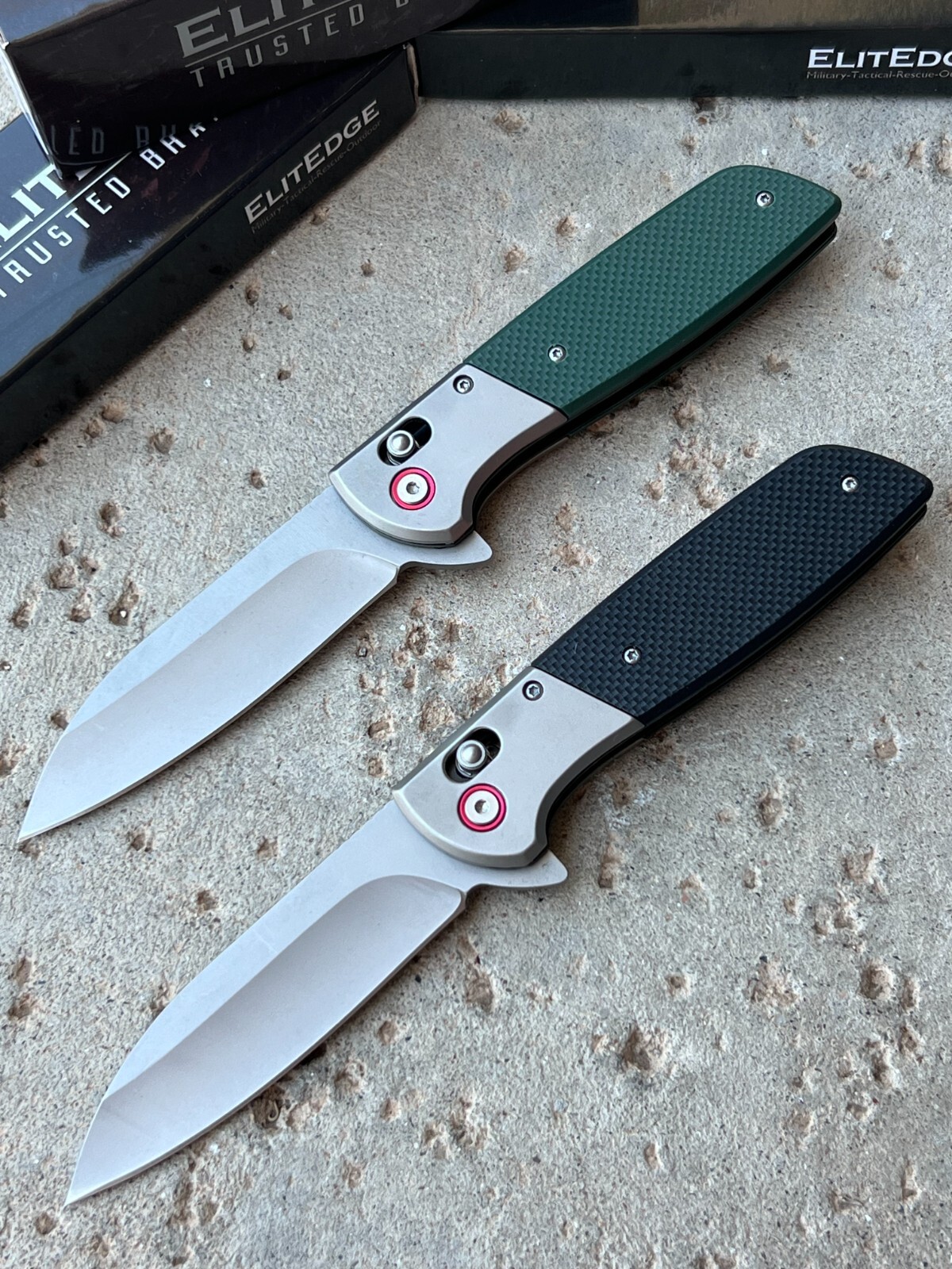 (WHOLESALE LOT x 8) ElitEdge Axis Lock G10 Spring Assisted Pocket Knife - A107