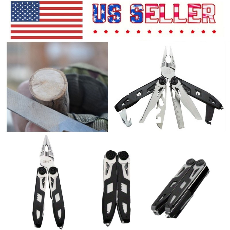 Folding Multi Tool 18 in 1 Stainless Steel Pliers Pocket Knife for Camping