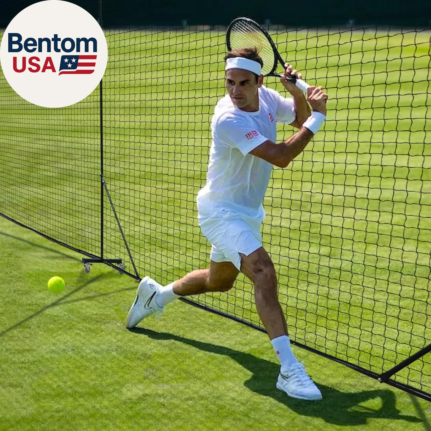 Ball Stop Net System with Wheels Movable Socketed Ball Stop Net Sports Netting B