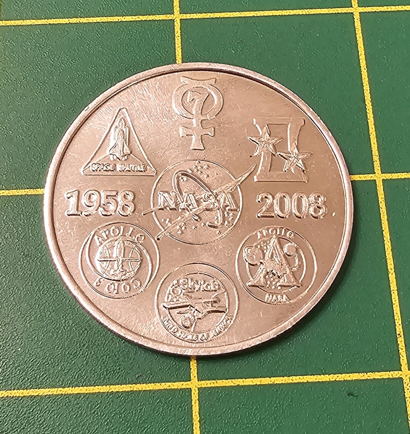2008 NASA 50 Years Commemorative Alloy Coin (S8)