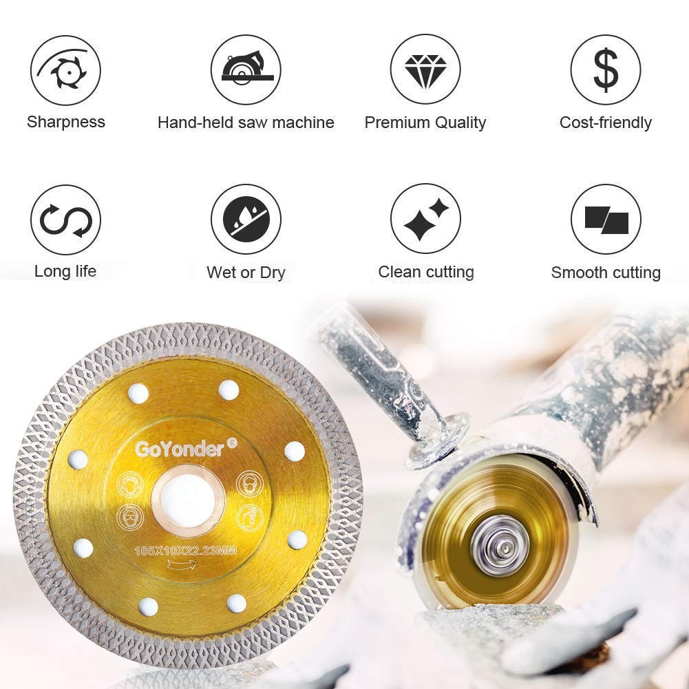 4 Inch Diamond Blade for Wet/Dry Cutting - Precision & Versatility